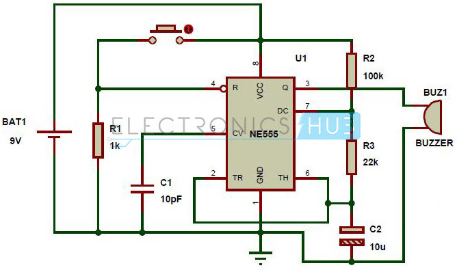 Panic Alarm Circuit Circuit Diagram