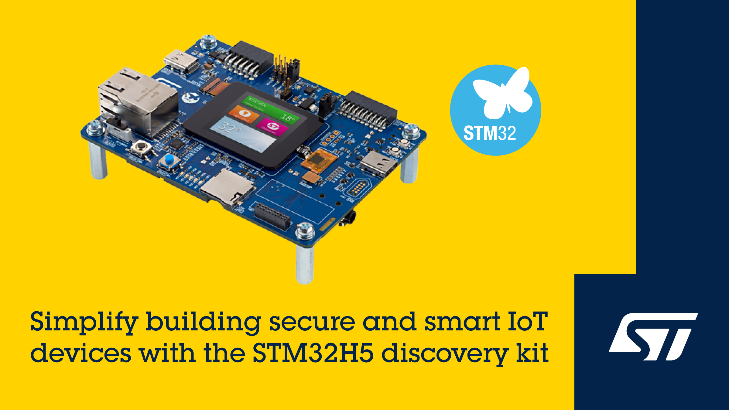 意法半导体微控制器STM32H5探索套件加快安全、智能、互联设备开发