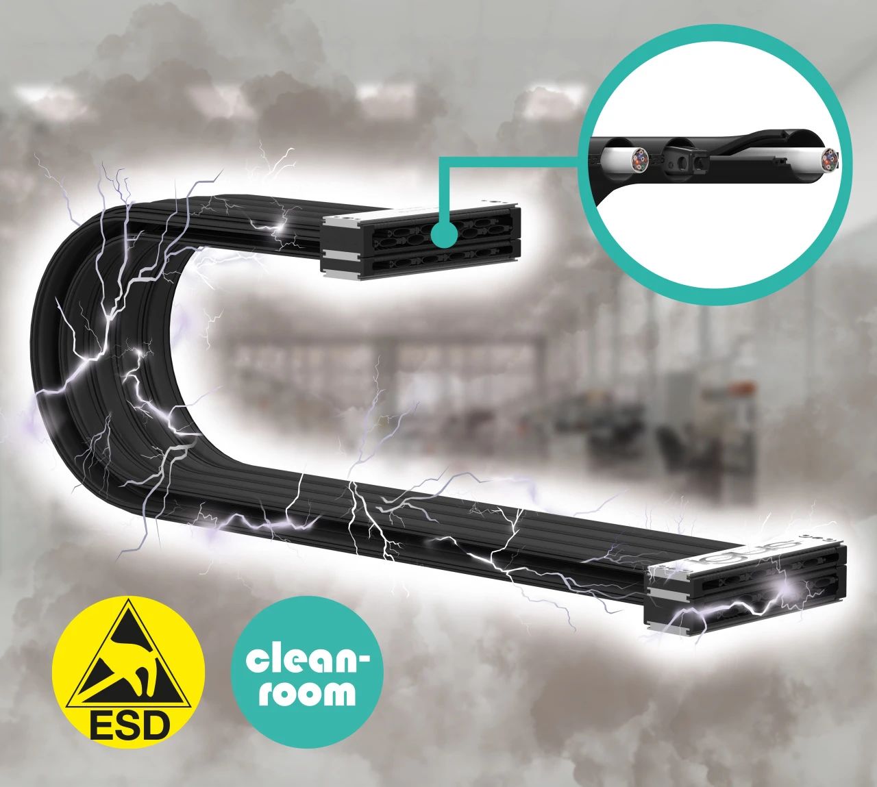 新型e-skin flat ESD: 用于最高等级安全性和洁净度的无尘室